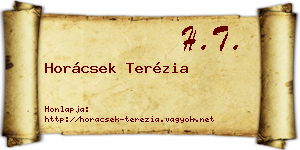 Horácsek Terézia névjegykártya